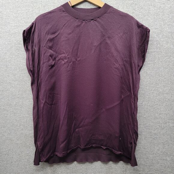 Adolfo Dominguez Tops - ADOLFO DOMINGUEZ CAP SLEEVE CREWNECK TOP, SIZE M